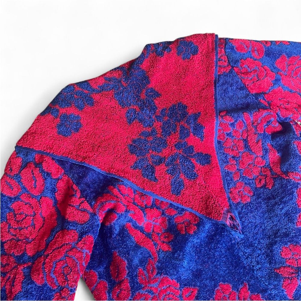 American Vintage Red and Blue Terrycloth Cardigan - Picture 4 of 4